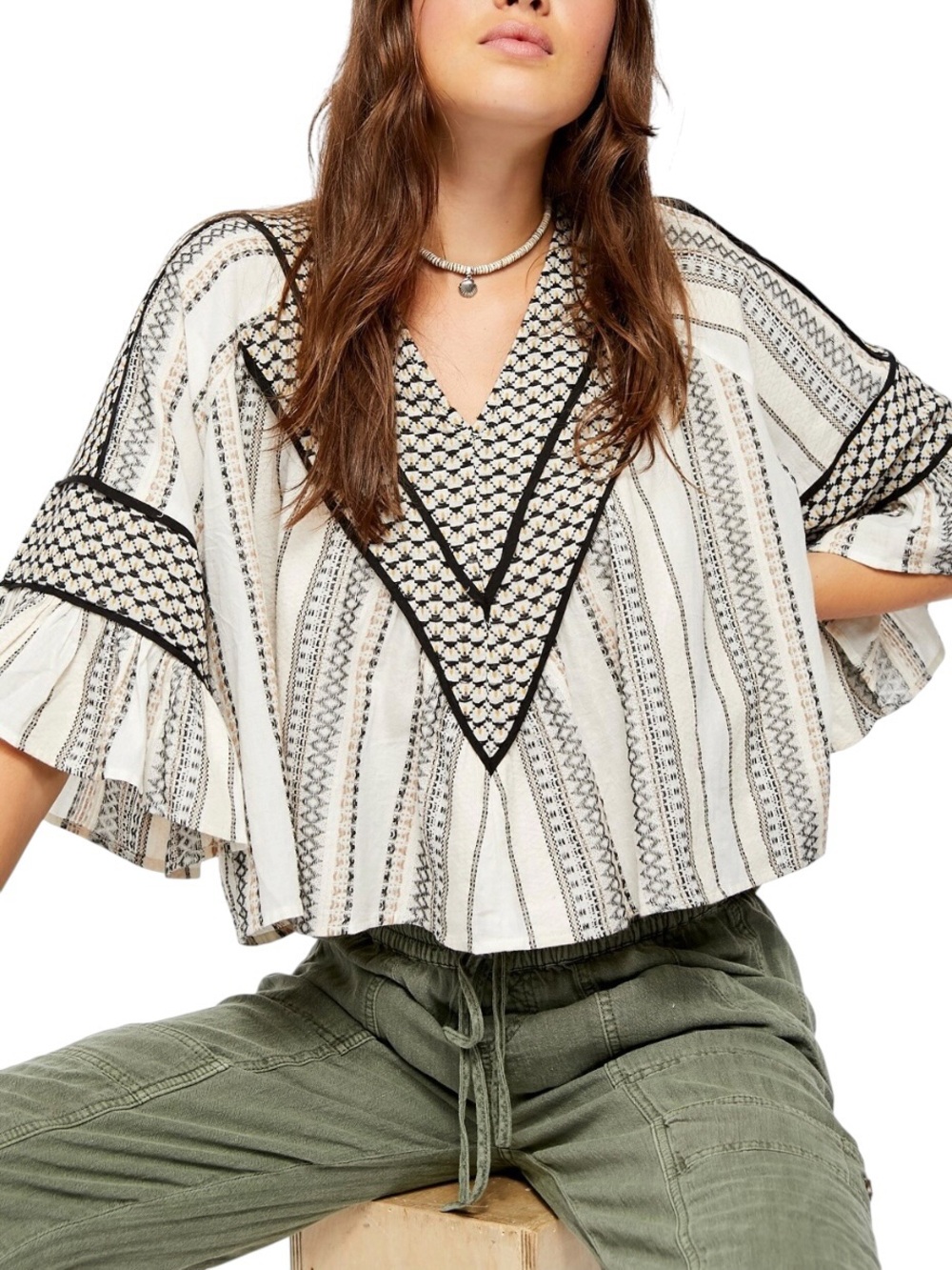 Free People Running on a Dream Boho Crop Top